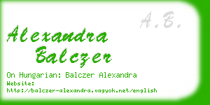 alexandra balczer business card